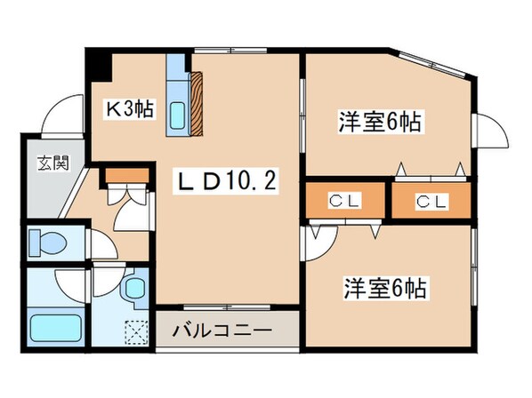 ル・シエル月寒東の物件間取画像